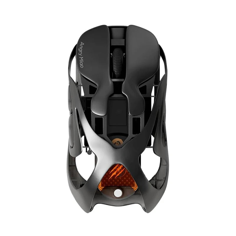 Ratón gaming inalámbrico Angry Miao Infinity de metal ultraligero hueco, intercambiable en caliente, PAW3950, doble 8K, con cable y trimodo