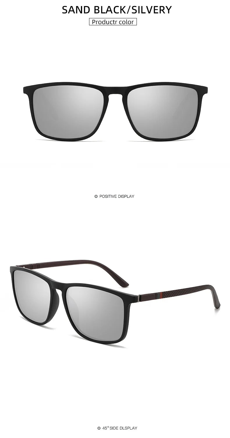 New Luxury Brand Polarized Sunglasses Men Square Frame Classic Women Glasses Driving Fishing Eyewear Gafas De Sol Hombre