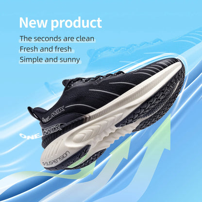 Zapatillas de running ONEMIX New Cushioning para hombre, aptas para corredores pesados, deportivas con cordones para mujer, antideslizantes, de exterior, deportivas para hombre