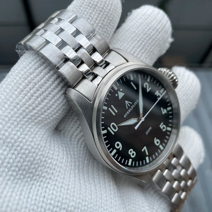 STEELFLIER Official SF743 Pilot VH31 Quartz Movement Big Onion Crown 200M Waterproof Sapphire Crystal Luxury Dive Luminous Watch