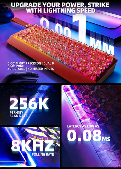IROK Carotmas Mercury68 Mercury 68 Mercury68 Pro Mercury68 Max RT 0.001mm 8K Teclado mecânico magnético gaming com fios
