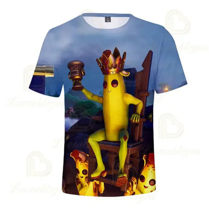 Fortnite Boys T-shirt Kids Tops Summer Children Clothes 3D Funny Battle Royale Game Graphics T Shirt Toddler Girls Top Tee