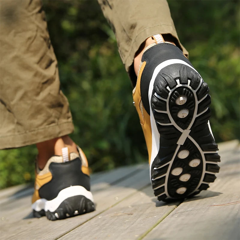 Men's leather casual shoes, sneakers for men, spring, autumn, winter shoes, lightweight tennis walking shoes for men