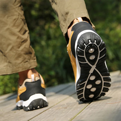 Men's leather casual shoes, sneakers for men, spring, autumn, winter shoes, lightweight tennis walking shoes for men