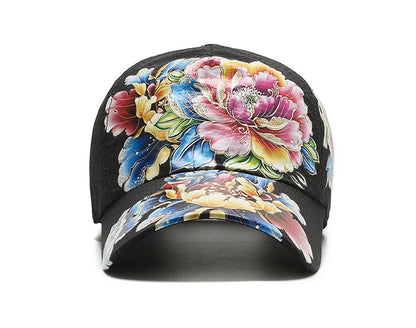 Boné de basebol de secagem rápida para homem e mulher, chapéus de sol florais com estampado em estilo chinês, chapéus de sol com flores, chapéus para exterior