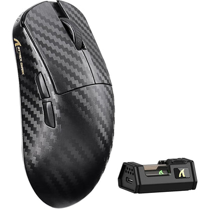 Ratón gaming inalámbrico ATTACK SHARK R11 ULTRA de fibra de carbono 49g 8000Hz, 42000 DPI, 20000 FPS, PAW3950MAX, chip Nordic 52840