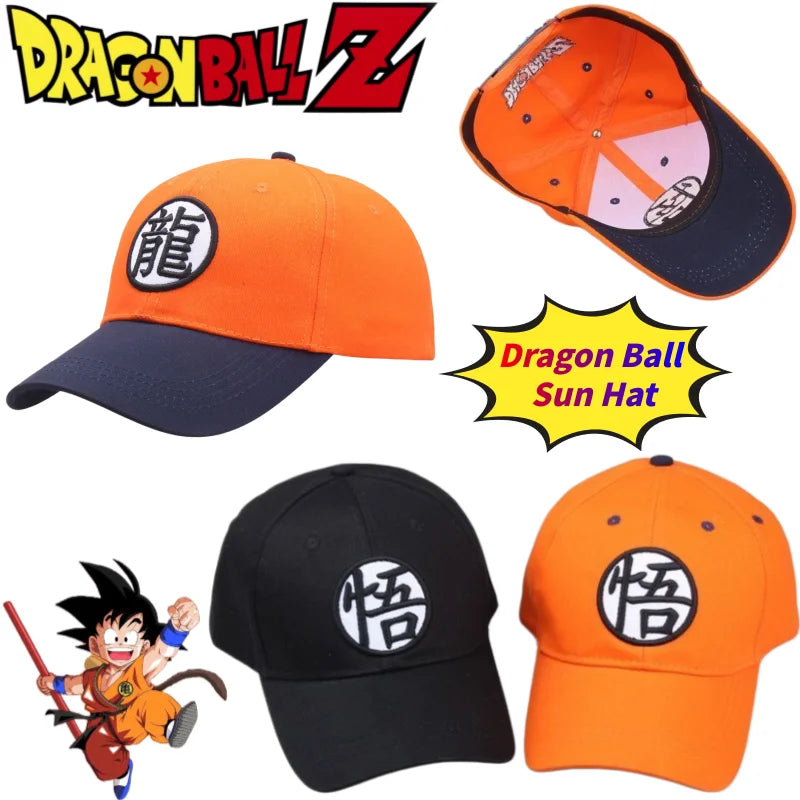 Dragon Ball Son Goku-baseballkasket med broderi i høj kvalitet, unisex, sommerhat med rund krone og bred skygge