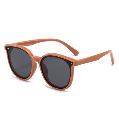 3-12 Years Kids Polarized Sunglasses Boys' Cool Girls Soft TPEE Frame Cat Eye Design Fashion Sun UV400 Protection Oval Glasses
