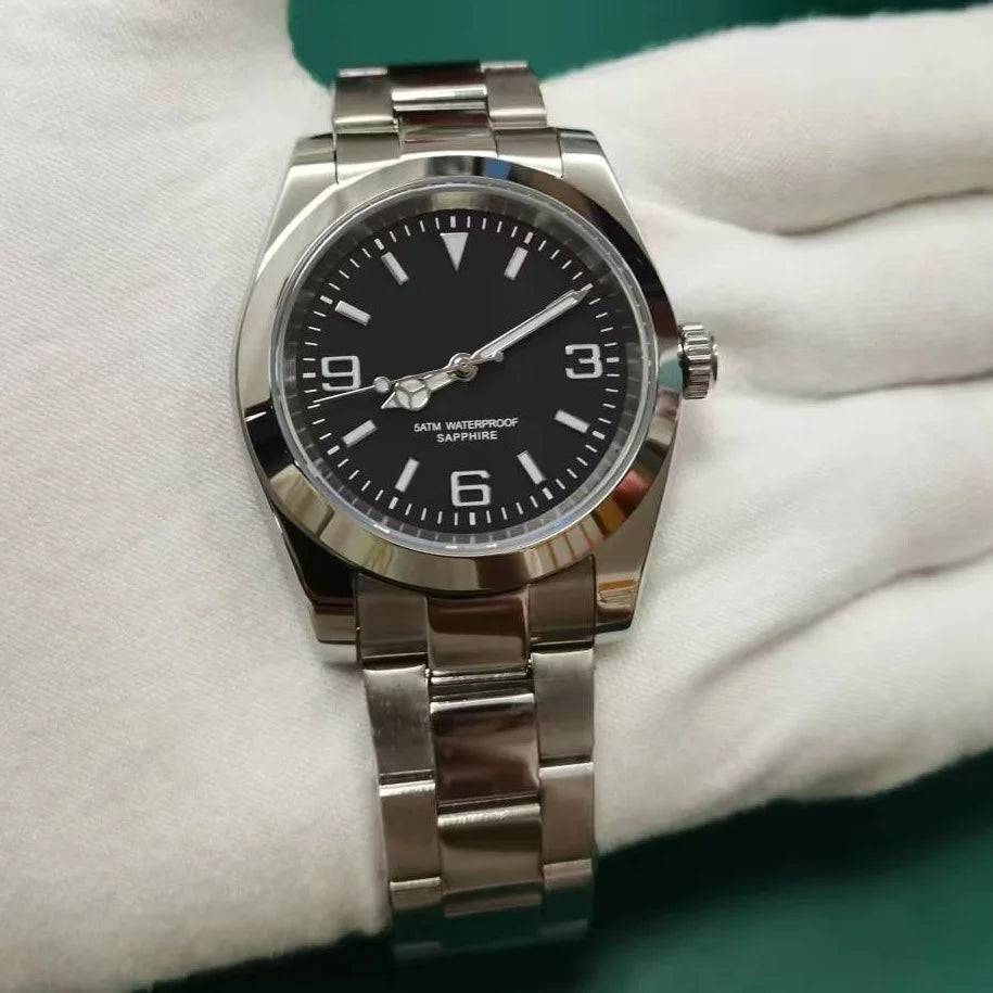 DD39MM Sapphire Glass Men`s Watch Stainless Steel Japan Quartz Movement 50M Waterproof Men business luxury Swimming Clock