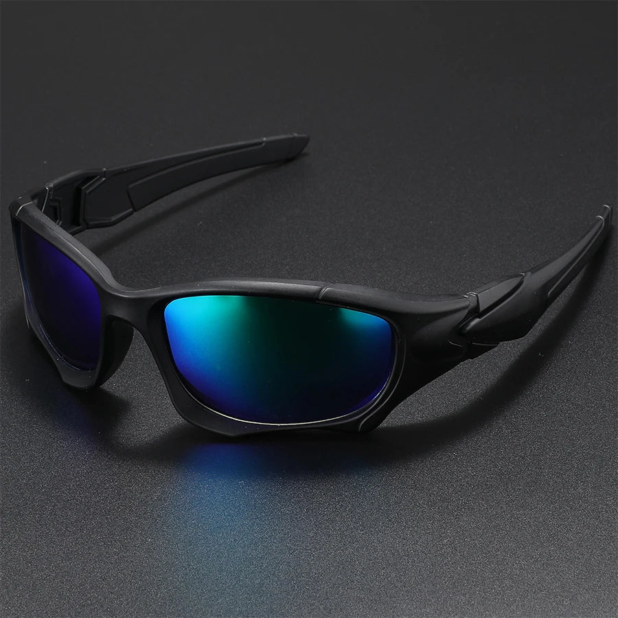 Outdoor Sports Polarized Sunglasses Men Curve Cutting Frame Stress-Resistant Lens Shield Sun Glasses Wome