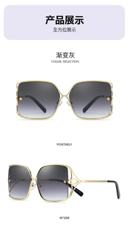 Fashion Oversized Sunglasses Women Big Frame Popular Luxury Brand Designer Shades Sun Glasses Oculos De Sol Feminino Gafas
