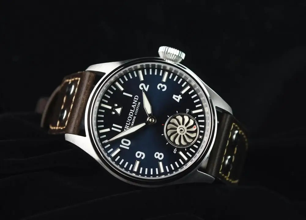 Reloj mecánico para hombre Hruodland 2025 nuevo, Seagull ST3620, piloto retro 43MM, luminiscencia Bgw-9, cristal de zafiro, turbina