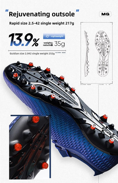 Chuteiras de Futebol Profissionais Kelme para Adulto TF, Chuteiras de Treino Juvenil MG Antiderrapantes para Jogo de Futebol