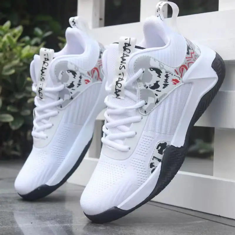 Nouvelles baskets antidérapantes pour hommes, chaussures de basket-ball montantes de luxe confortables, chaussures de course tendance et polyvalentes, chaussures décontractées