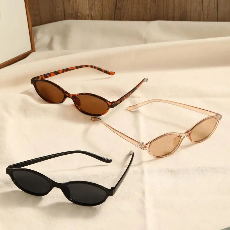 New Fashion Leopard Cat Eye Oval Women's Sunglasses Sunscreen Sun Glasses Female Retro Colorful Eyeglass UV Shade Glasses