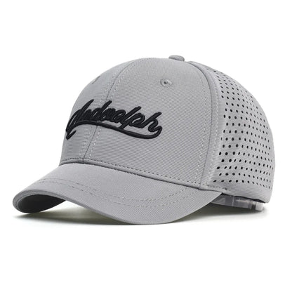 Baseballcap mit kurzem Mesh-Schirm, hinten geschlossen, für Damen und Herren, atmungsaktiv, Snapback-Cap, anliegender Dad Hat, verstellbar, einfarbig, im Trucker-Stil