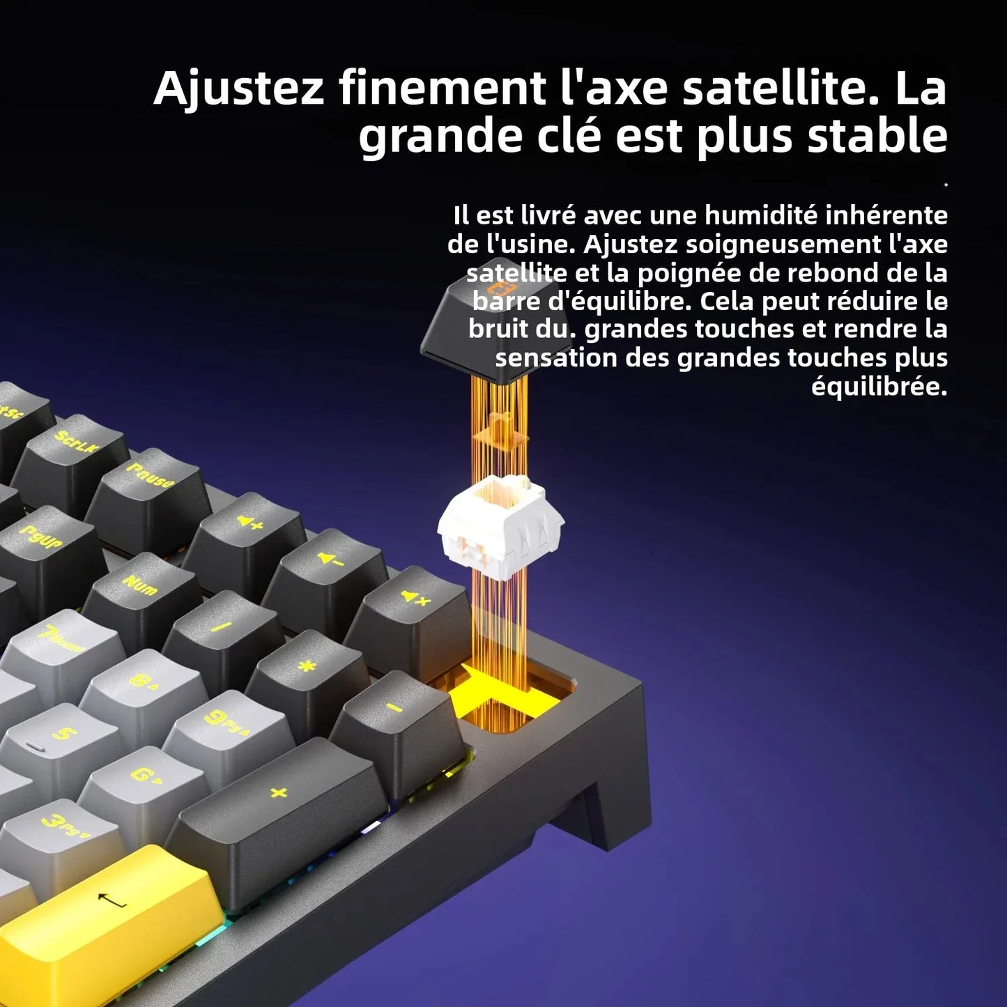 Mechanische kabelgebundene Gaming-Tastatur mit 108 Tasten und RGB-Hintergrundbeleuchtung | Gaming-Chip | Niedrige Latenz | Anti-Ghosting | Für PC-, Windows- und Mac-Gamer