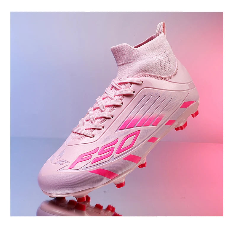 New Men's Football Boots Non-Slip Boys Grass Cleats High-Quality Match Soccer Shoes Hot-Selling Sneakers Outdoor High-Top Light