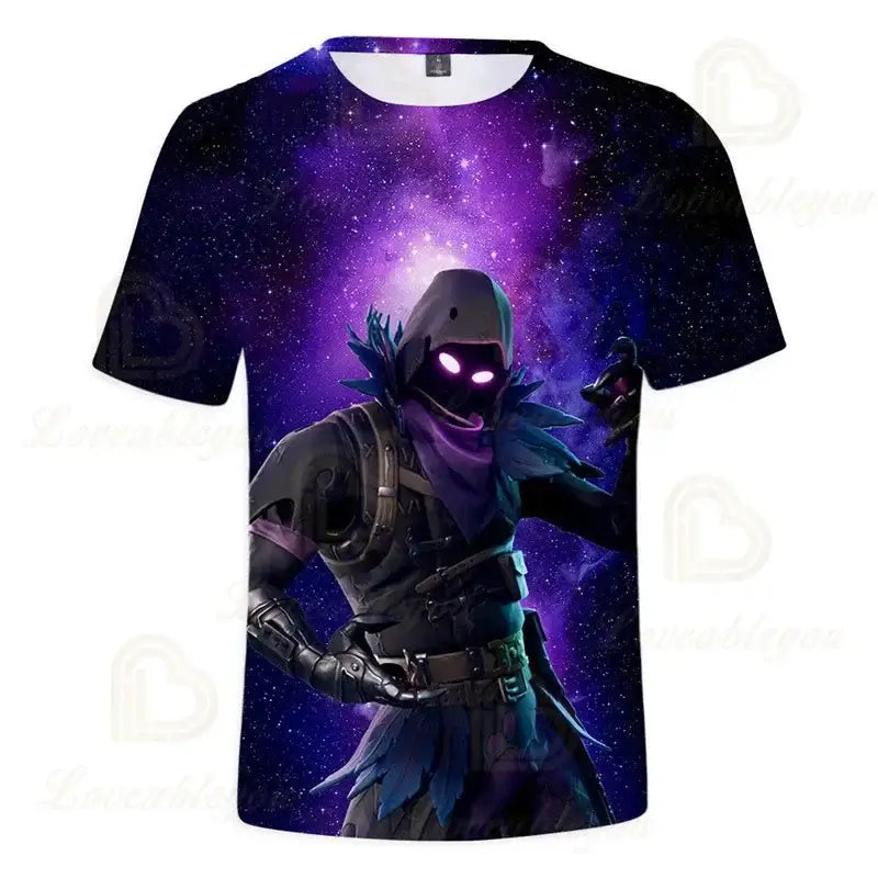 Fortnite Boys T-shirt Kids Tops Summer Children Clothes 3D Funny Battle Royale Game Graphics T Shirt Toddler Girls Top Tee