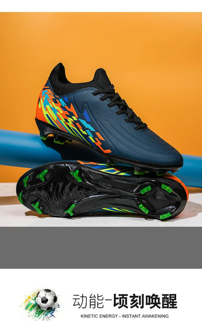 Casual Comfortable Men's Sports Shoes Soccer Shoes Men Anti-slip Outdoor Grass Training Breathable Lace-up Football Boots