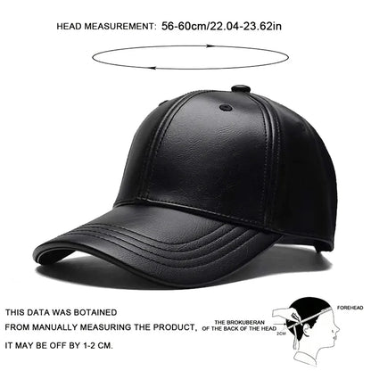 Unisex Solid Men Women Baseball Cap PU Leather Hip Hop Snapback Caps For Men Women Baseball Caps Adjustable Sun Hat trucker hats