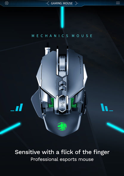 RGB 6400 DPI magnetinė laidinė mechaninė pelė su „pasidaryk pats“ atsvaru, skirta e. sporto žaidimams PC