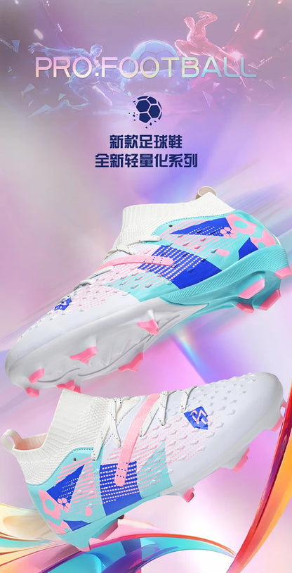 Football Boots Men Professional Soccer Shoes Sneakers Field Long Spikes Outdoor Competition Non-Slip Comfortable Training Shoes