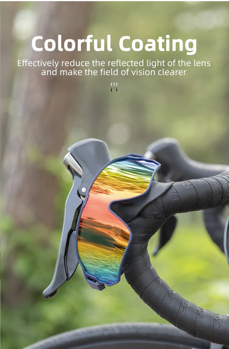 ROCKBROS Polarized Bike Glasses UV400 Sun Protection Cycling Sunglasses Ultralight Large Frame MTB Road Bicycle Eyewear Glasses