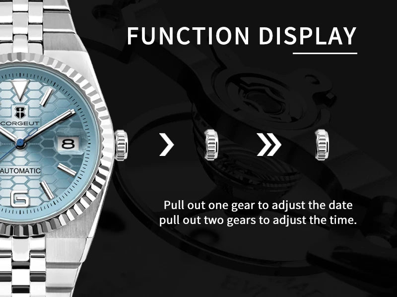Custom Pilot Watch NH35 Automatic Mechanical Men's Watch Sapphire Crystal Luminous 100M Water Resistant Cushion Case Dive Watch