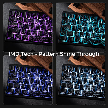 Teclado XVX Spider Web M67 JadeStone con teclas IMD-Tech, conexión trimodo y retroiluminación RGB personalizada 60%