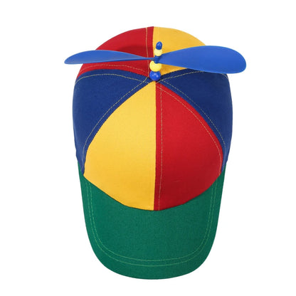 New Spring & Autumn Bamboo Dragonfly Propeller Fashion Color-Block Baseball Cap – Outdoor Sun Protection Hat