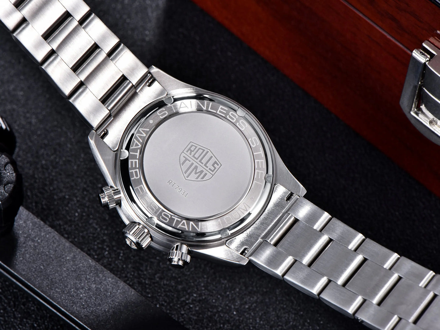 ROSSITIMI Urban Premium Men Quartz Watch Light Luxury Sports Stainless Steel VK63 Tachymeter Luminous 100m Diving Luminous Watch