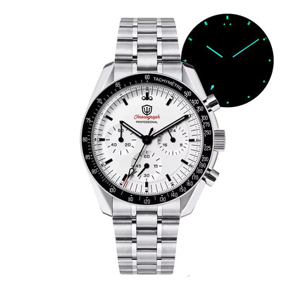 Relógio Masculino Watchdives New Wd1863 Quartz VK63 Chronograph, Safira Abaulada, Impermeável, 39Mm, Aço, Marca Premium, Luxo Business
