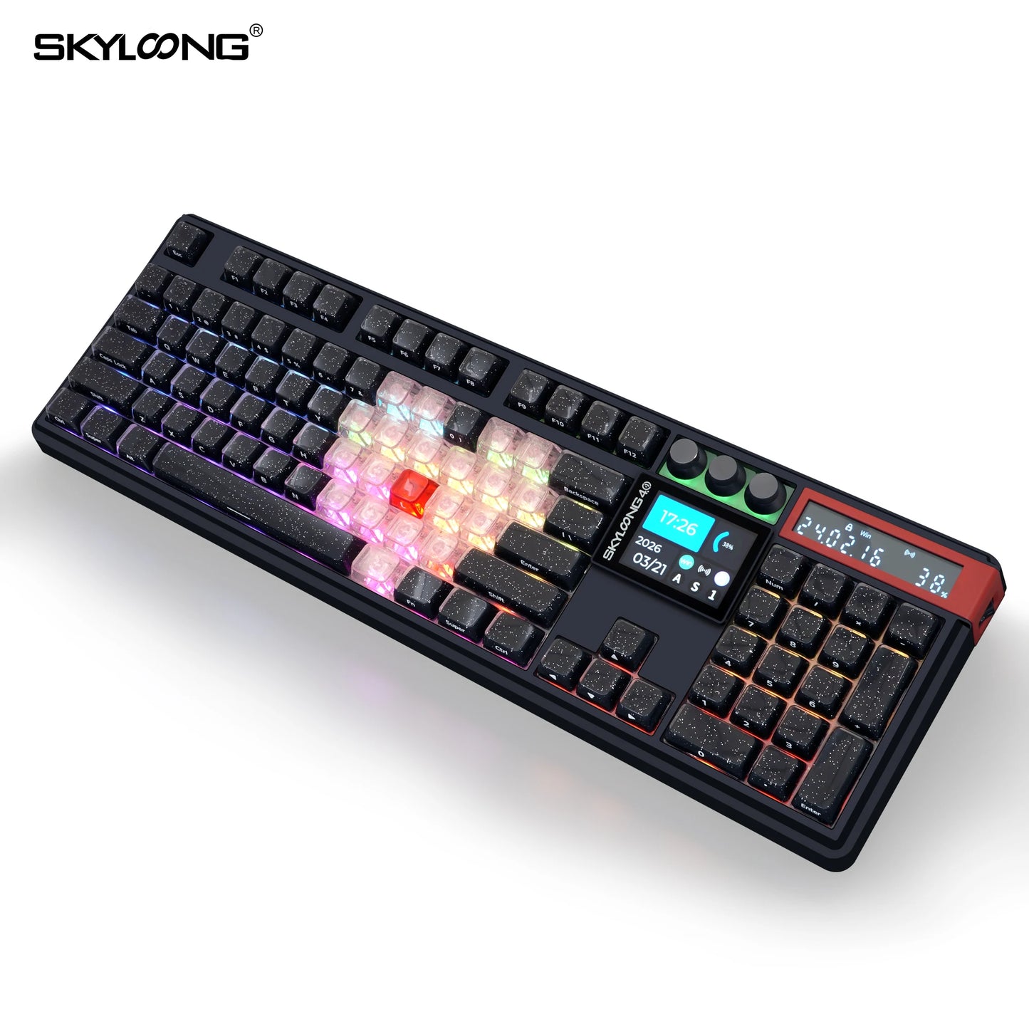 SKYLOONG GK104 Pro Wireless Mechanical Keyboard 100% Custom Keyboard Hot-Swappable Low-noise Switch for PC Gamer Office Accessories
