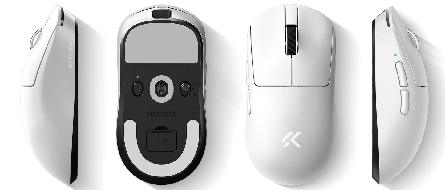 MCHOSE A7 V2 Lightweight Wireless Gaming Mouse, PAW3950 Sensor, Dual 8000Hz Polling Rate, 42000 DPI Wireless Esports Gaming Mouse