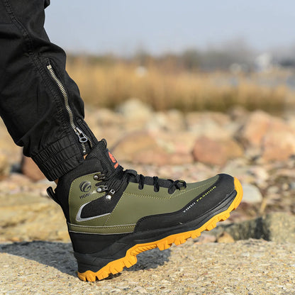 Chaussures de sécurité à embout en acier pour hommes, bottes de travail anti-perforation, chaussures de protection antidérapantes, chaussures de sport pour hommes