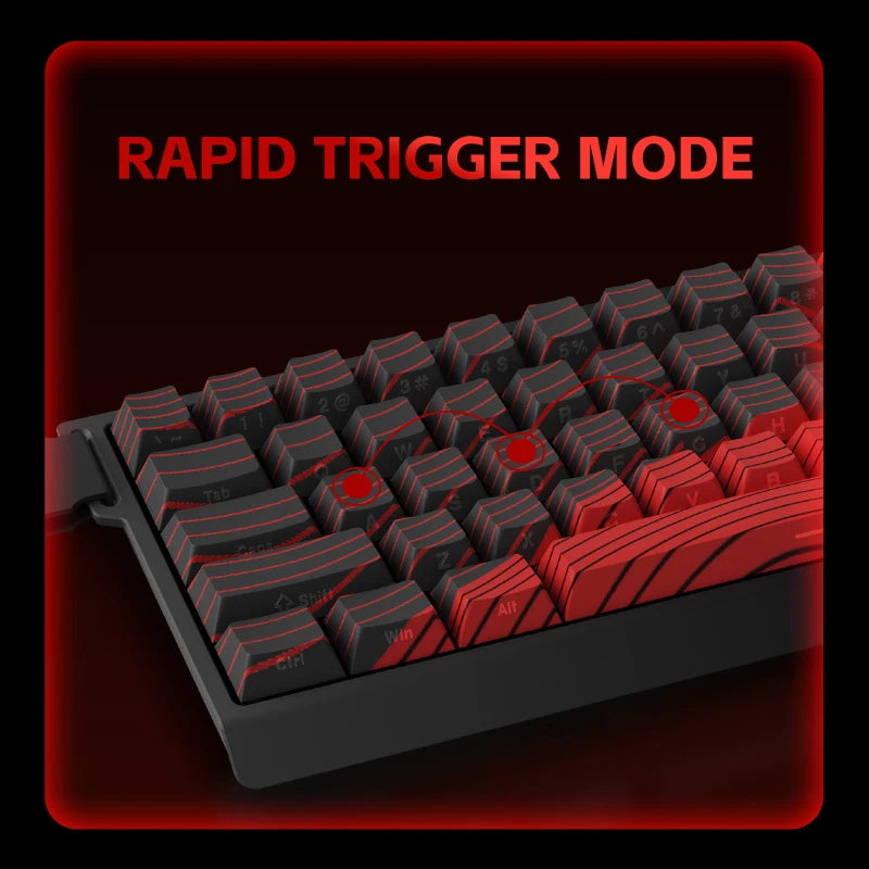 FGG MADLIONS MAD 60/68 Pro Teclado mecánico con interruptor magnético, cableado, 68%, teclados gaming con Rapid Trigger RGB, teclados personalizados