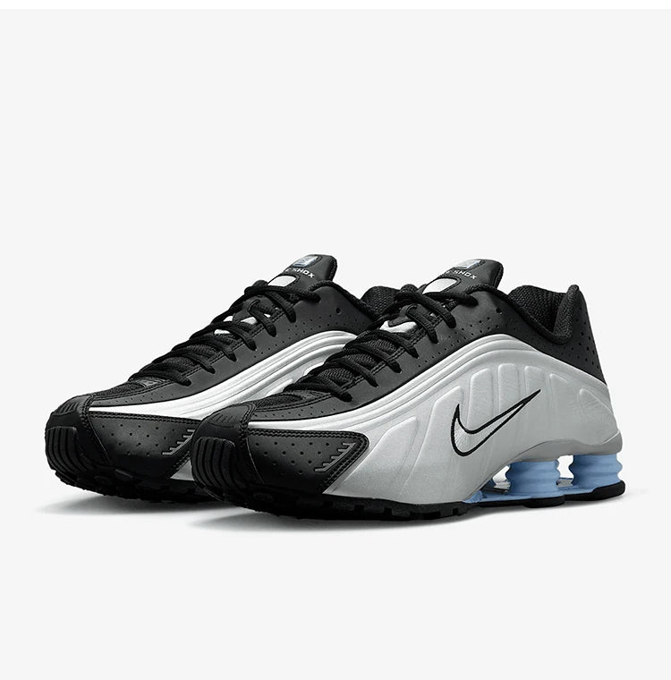 Ténis de corrida Nike Shox R4 genuínos para homem com amortecimento Air, cano baixo HQ1988-004