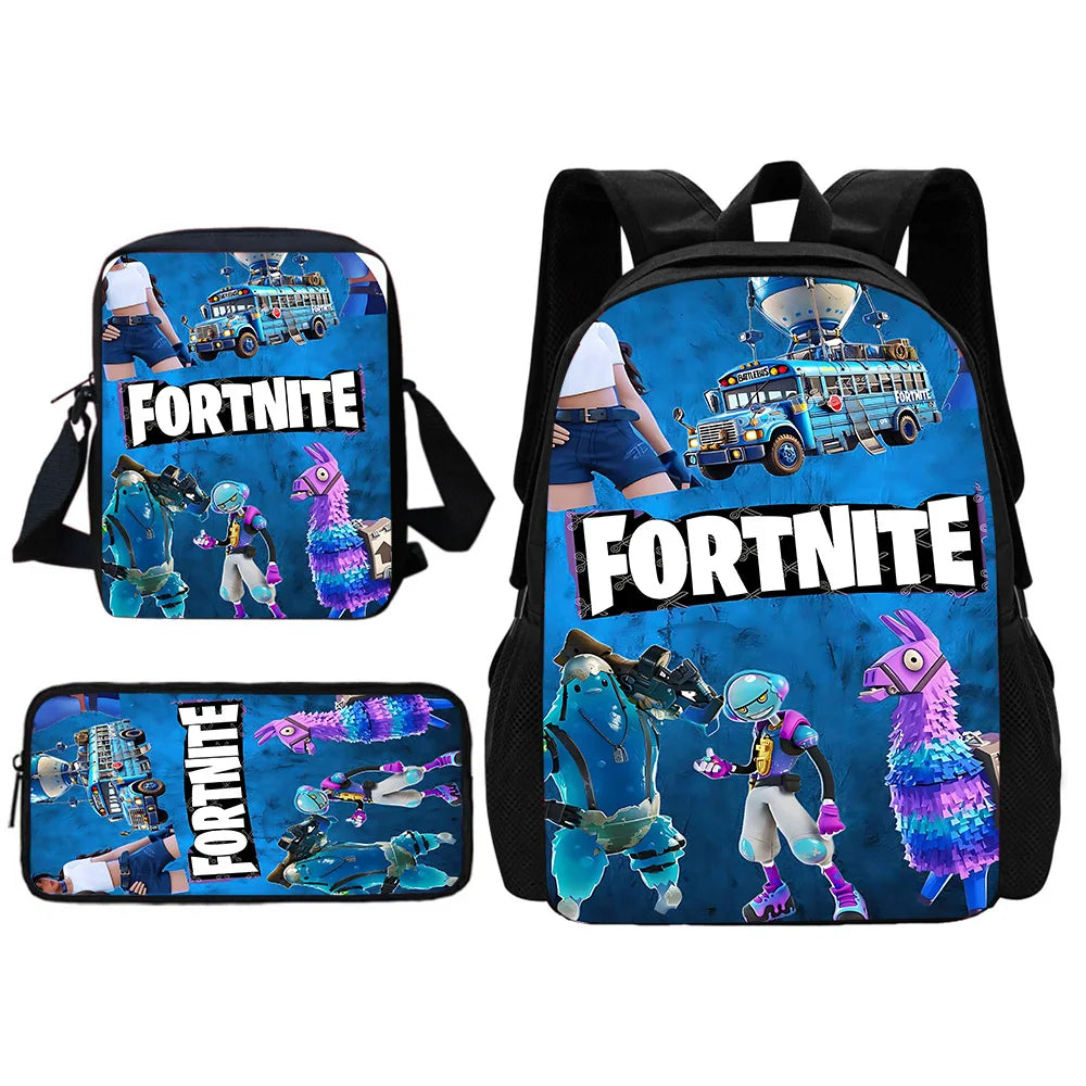 Popular Game FortniteS Child School Backpack With Shoulder Bag Pencil Bags School Bags for Boys Girls Best Gift