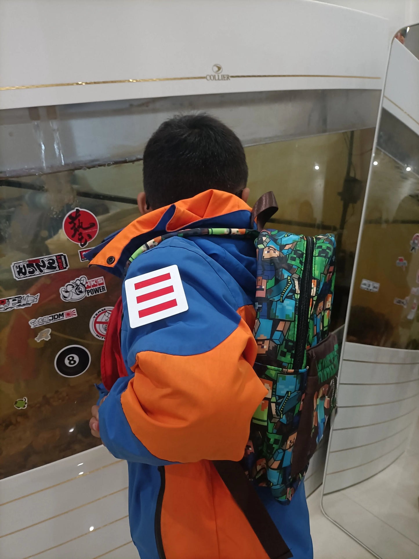In Stock Minecraft Backpack Graffiti Print Lightweight School Backpack Casual Daily Travel Bag For Male Young Men Outdoor Use