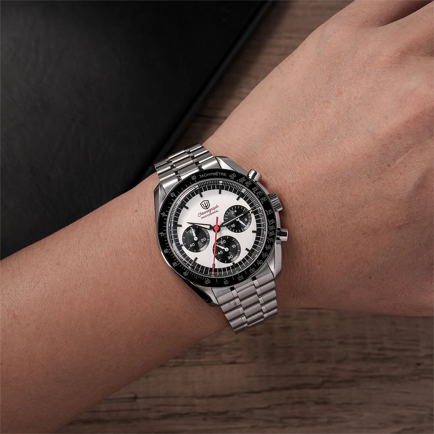 Relógio Masculino Watchdives New Wd1863 Quartz VK63 Chronograph, Safira Abaulada, Impermeável, 39Mm, Aço, Marca Premium, Luxo Business