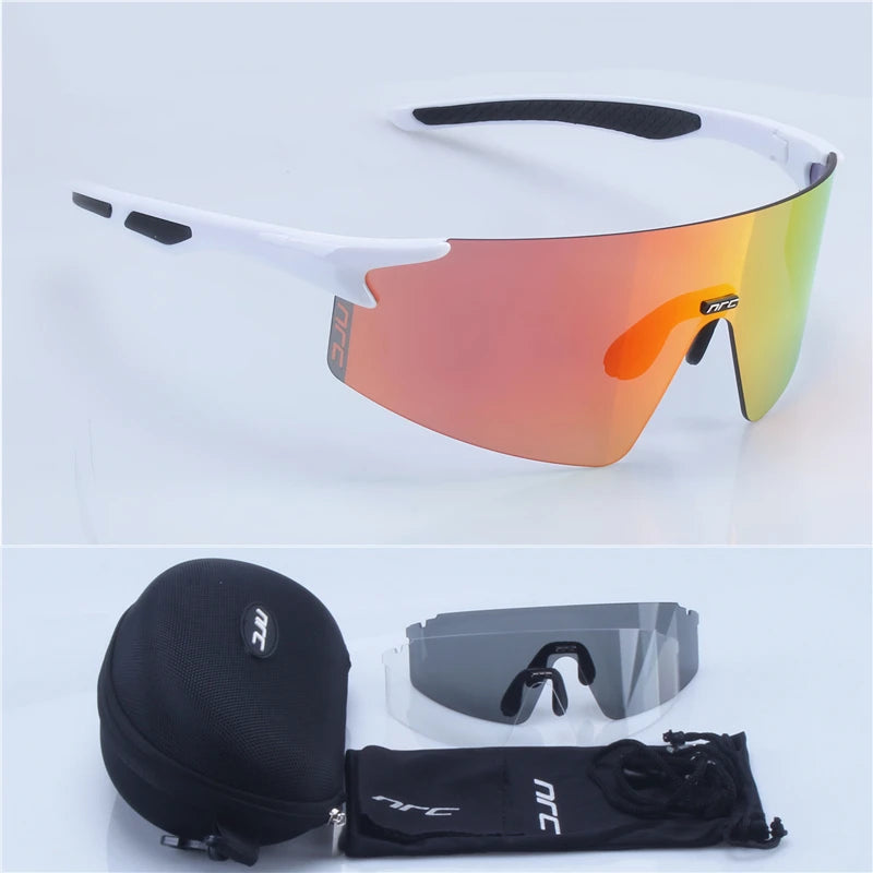 NRC Brand Cycling Sunglasses UV400 TR90 Sports Bicycle Glasses MTB Mountain Bike Fishing Hiking Riding Eyewear for Men Women