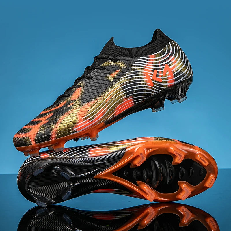 New Men's Soccer Shoes Hot-Selling Sneakers Grass Cleats High-Quality Football Boots Non-Slip Boys Match Outdoor High-Top Light