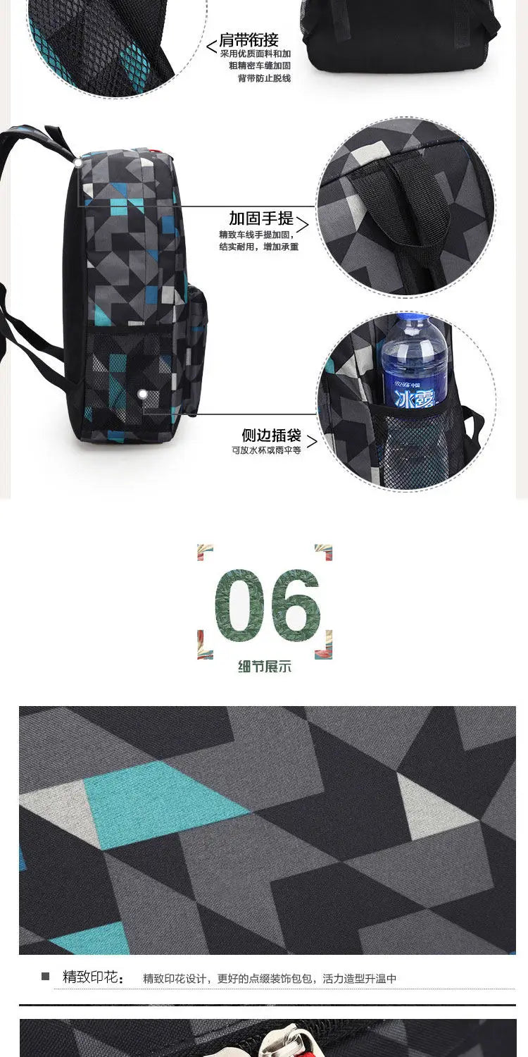 In Stock Minecraft Enderman Creeper Graphic Printed Backpack Large Capacity Lightweight Fashion Casual For Daily Travel Outdoor