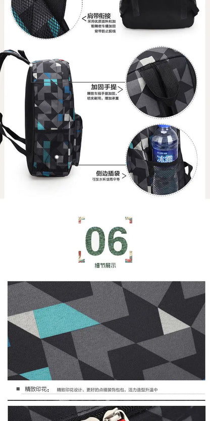 In Stock Minecraft Enderman Creeper Graphic Printed Backpack Large Capacity Lightweight Fashion Casual For Daily Travel Outdoor