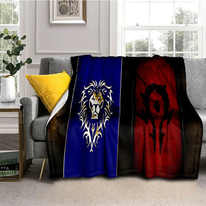 WOW, World of Warcraft  Demon Hunter, Lich King Game 3D Soft Blankets,Throw Blanket for Picnic Beds Sofa Home Bedroom Kids Gifts