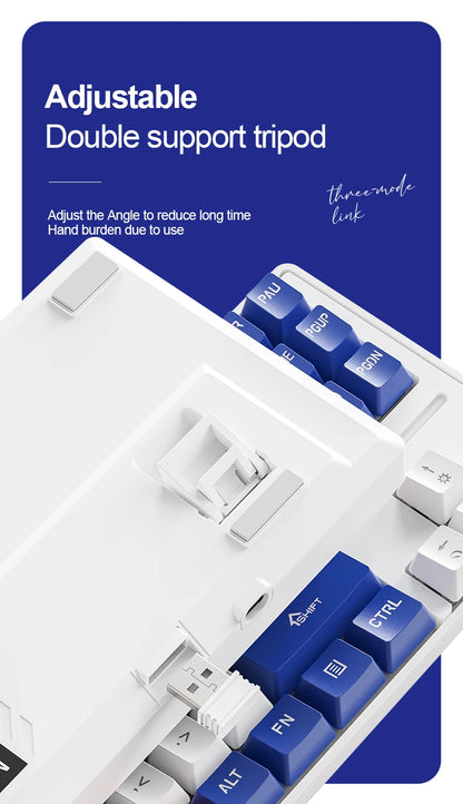 Teclado mecánico inalámbrico Bluetooth SMAILWOLF MK87 para gaming e-sports, teclas completas, hot-swap, teclado personalizable