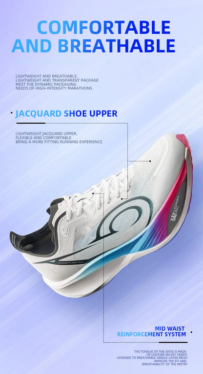 QIAODAN Feiying PB3 Enhanced Edition Professional Marathon Carbon Plate Running Shoes 2025 Men's Sneakers QDB023251299T