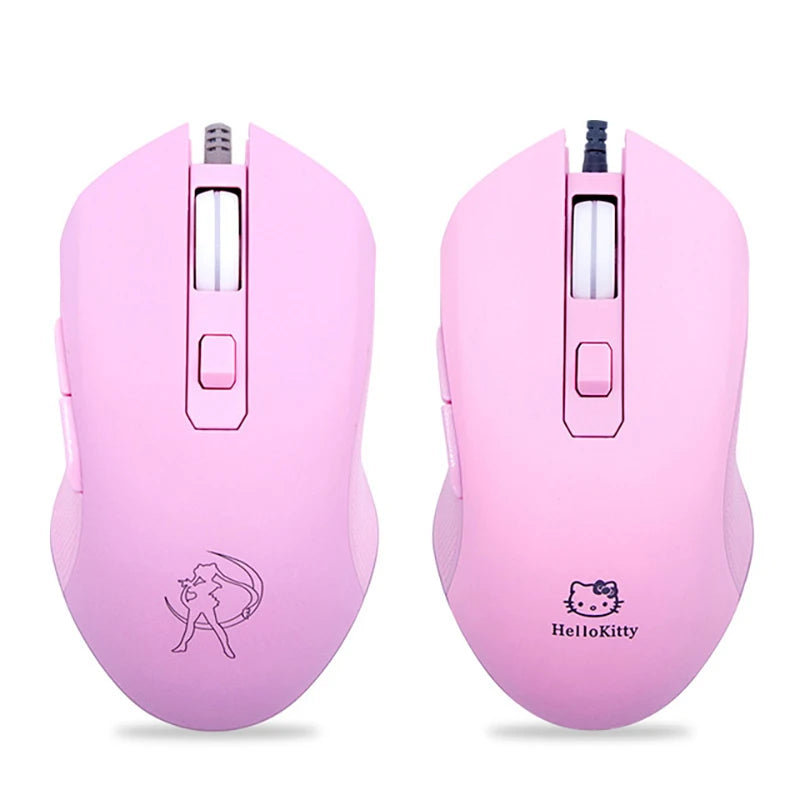 UTHAI DB49 Wired Luminous Pink Mouse 1600 (dpi) Computer Accessories Peripheral Cute Girl Gaming Mouse