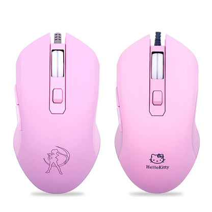 UTHAI DB49 Wired Luminous Pink Mouse 1600 (dpi) Computer Accessories Peripheral Cute Girl Gaming Mouse